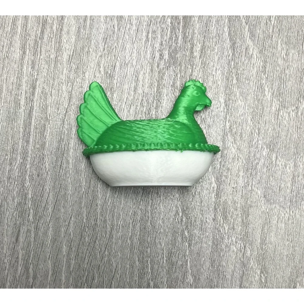 Set 6 Hen On Nest Fridge Magnets HON‎ 3D Printed Kitchen Farmhouse Two-Tone